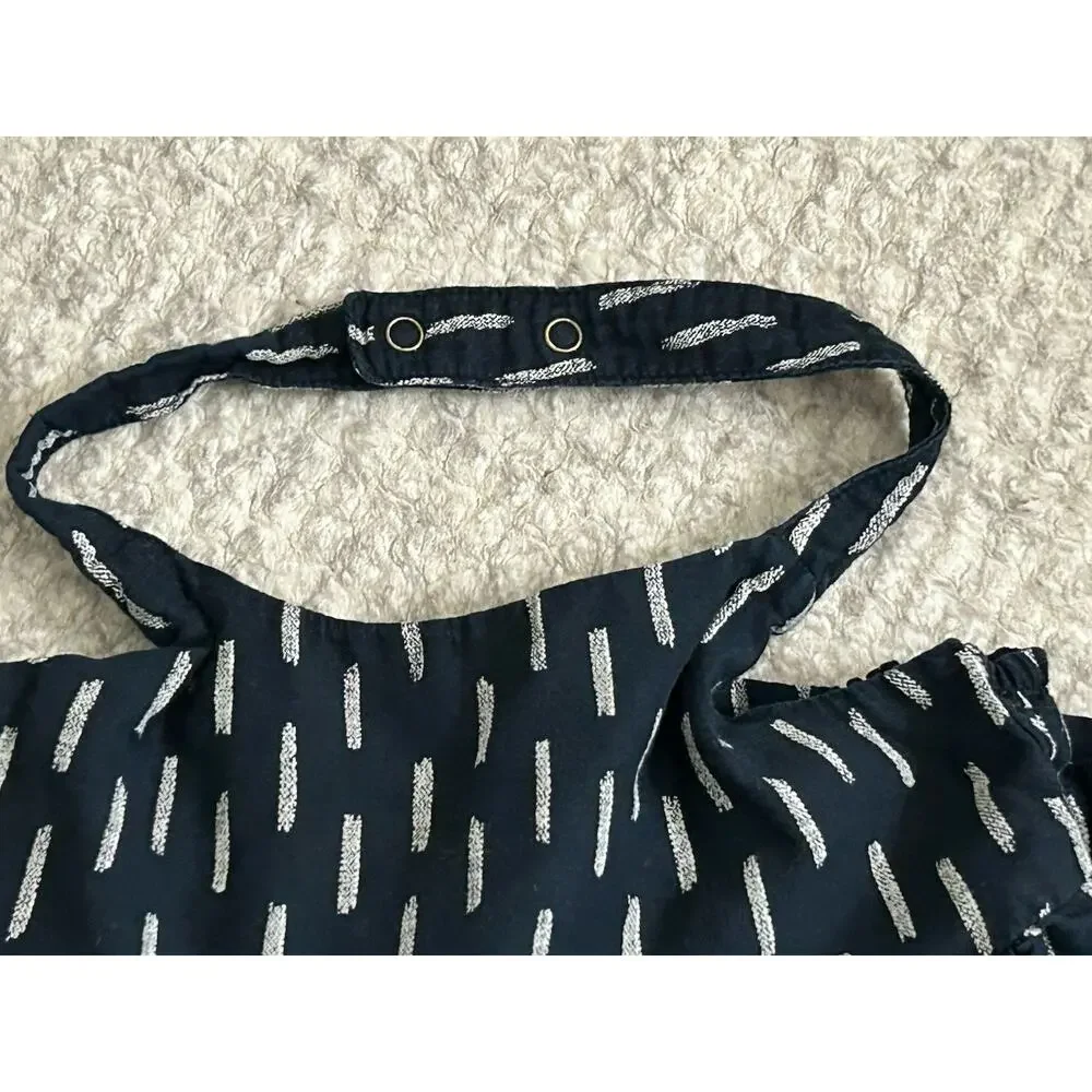 Old Navy Girls Navy Blue Geometric Halter Sundress Dress 3T Summer